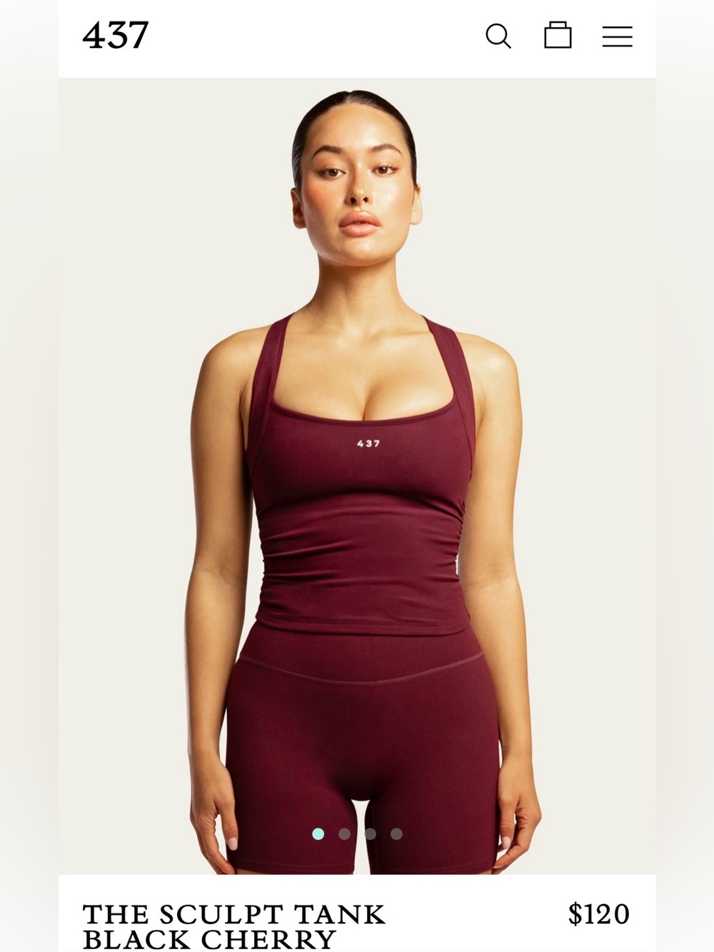 437 The Sculpt Tank Black Cherry - XS